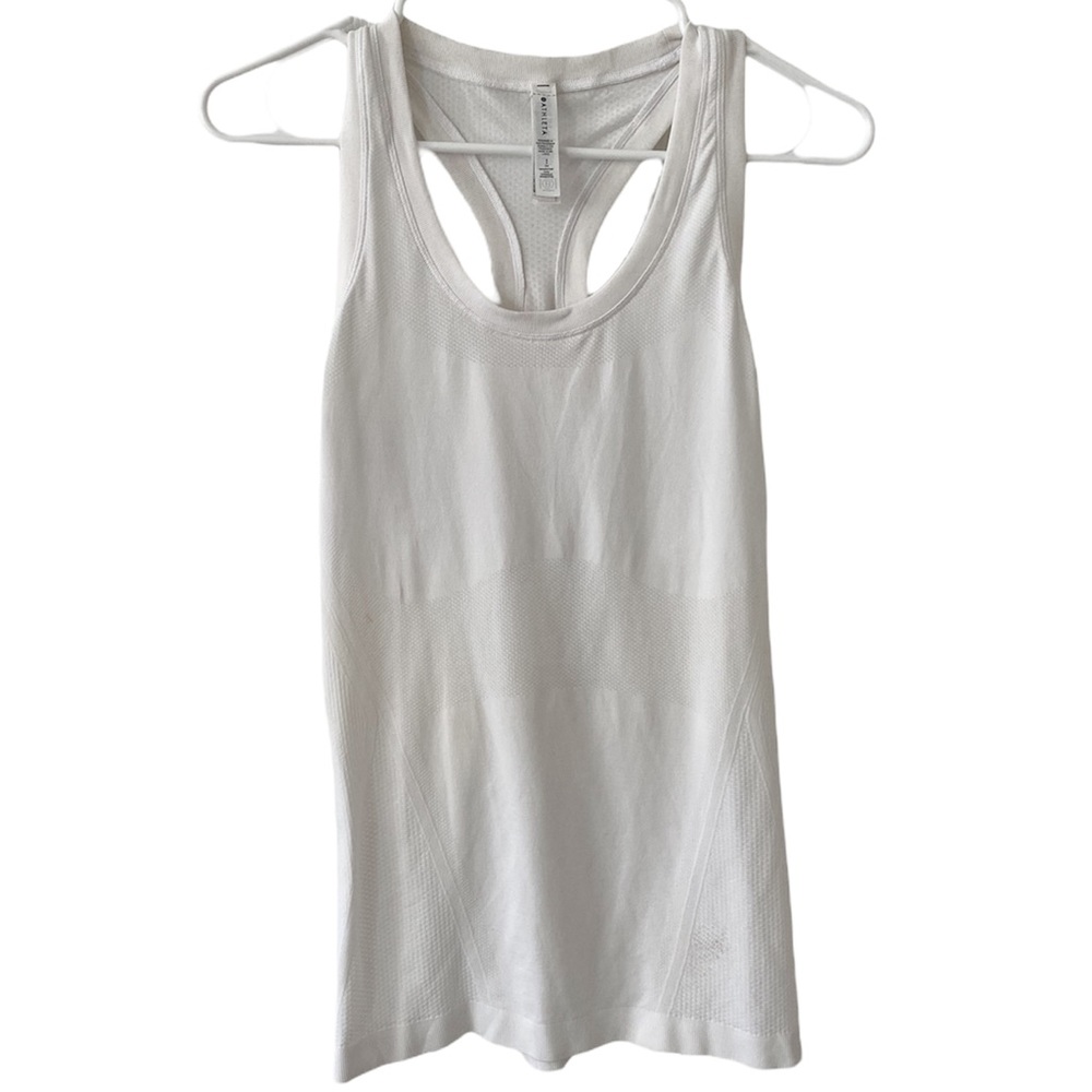Atheta Razor Back White Performance Tank